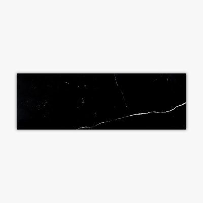Nero Marquina 4" x 12" Marble Wall & Floor Tile Subway