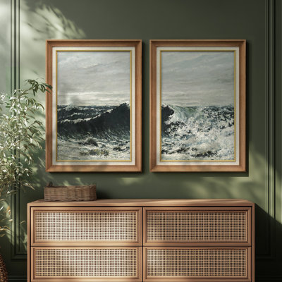 Set of 2 Premium Framed Art Artworks on Premium Canvas with 26"x36" Frame