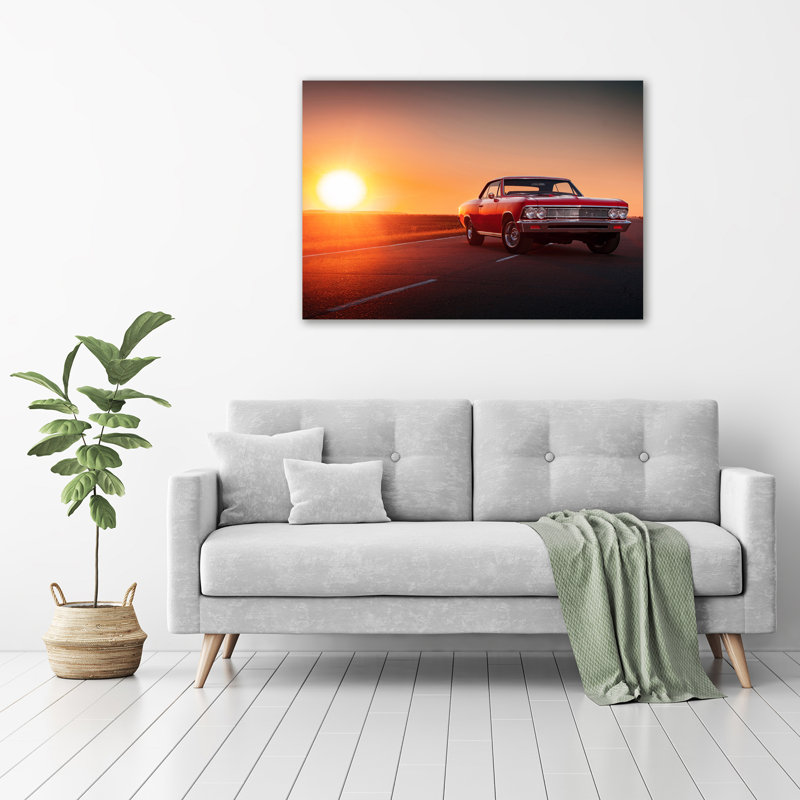 Red Car - Wrapped Canvas Print