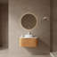 Meuble-lavabo de salle de bain 30 po avec lavabo, meuble-lavabo mural moderne à bords arrondis et courbes avec tiroir, lavabo rond en céramique blanc sans robinet, pré-assemblé-805050094