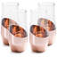 4 Piece 325ml Glass Flute Set