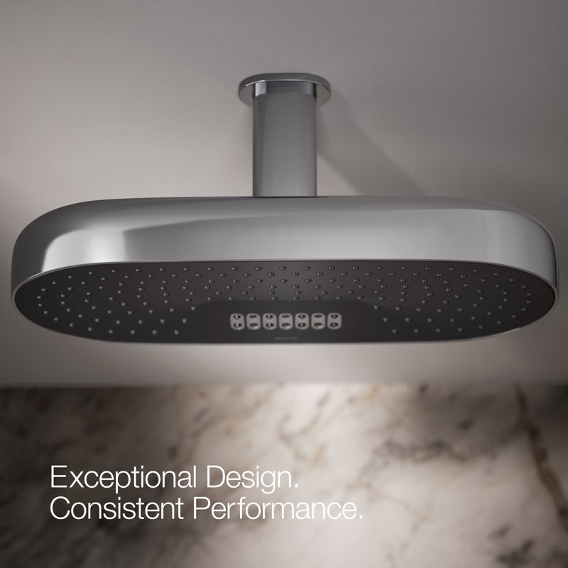 Statement™ 18" 2.5 GPM Oblong Rainhead, Polished Chrome