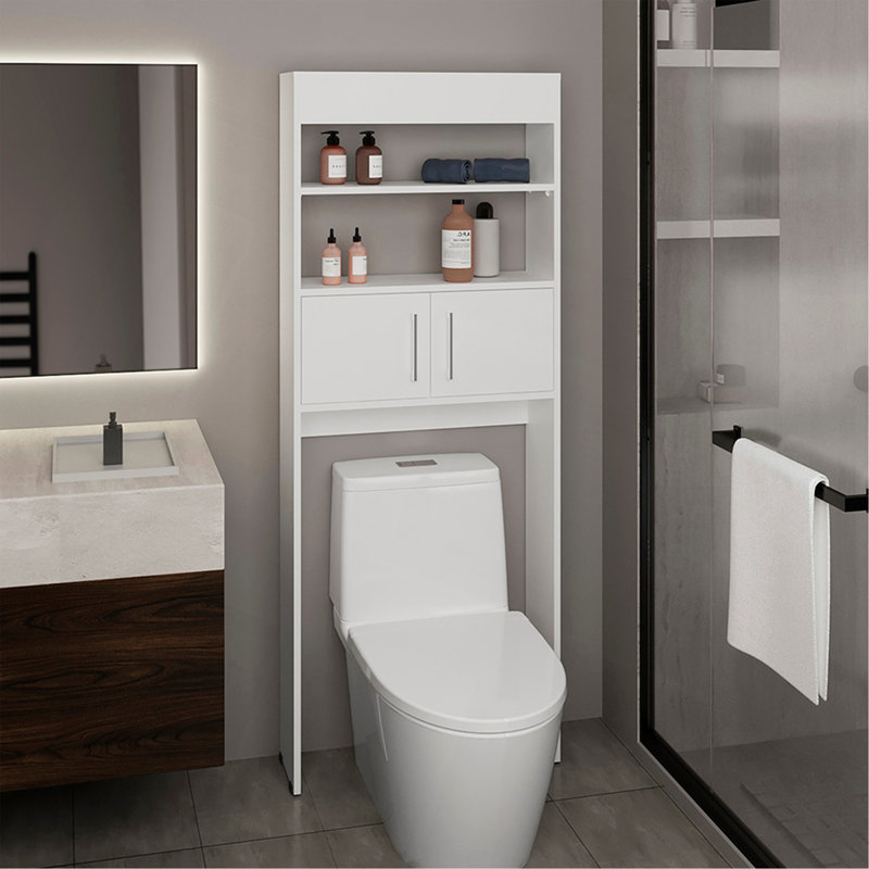 Armoire au-dessus de la toilette Madrid, double porte, deux tablettes