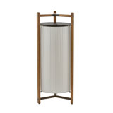 Kando - P/111/R Floor Lamp With Battery - Teakwood - Ribbon Shade