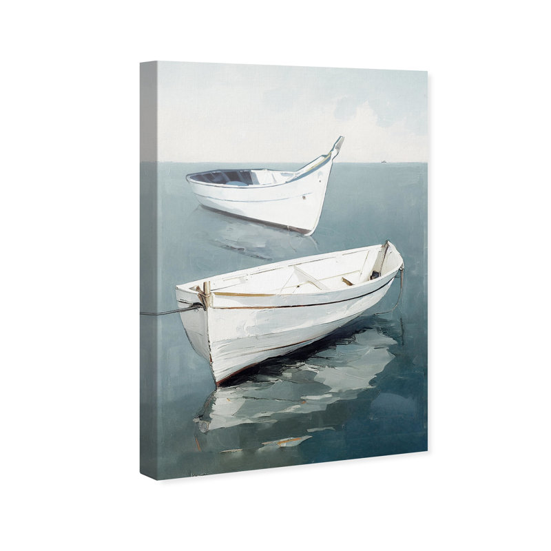 «Boat Day» - peinture sur toile tendue, H 30 po x l 20 po x P 0,8 po