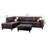 Thoedore 103'' Faux Leather Sofa-1156500108-1156500099