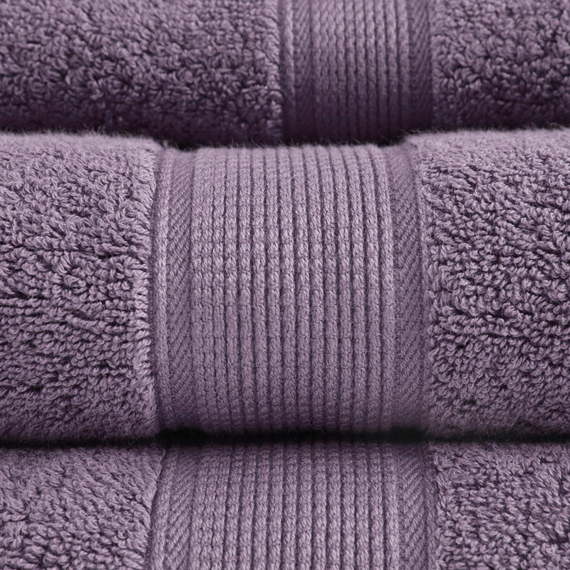 100% Cotton 8 Piece Antimicrobial Towel Set, Light Purple
