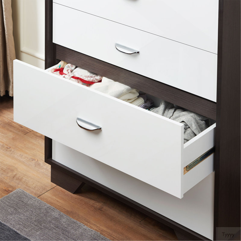 Commode à finition blanche et espresso Eloy