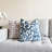 Cerulean Velvet Tribal Throw Pillow Cover-101081507