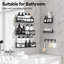 Organisateur de douche adhésif antirouille avec porte-savon, ensemble de 6, noir-339765981