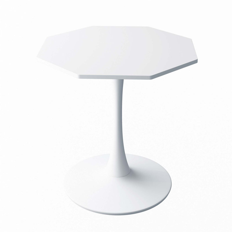Table basse 31,50 "octogonale, base en métal