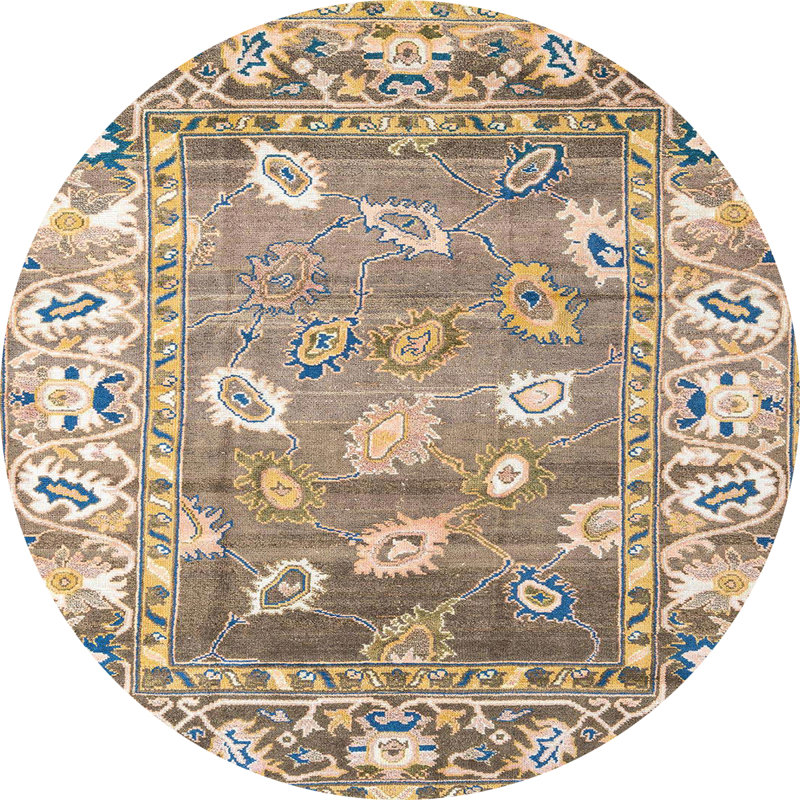 Abstract Indoor Rug, Round 8'