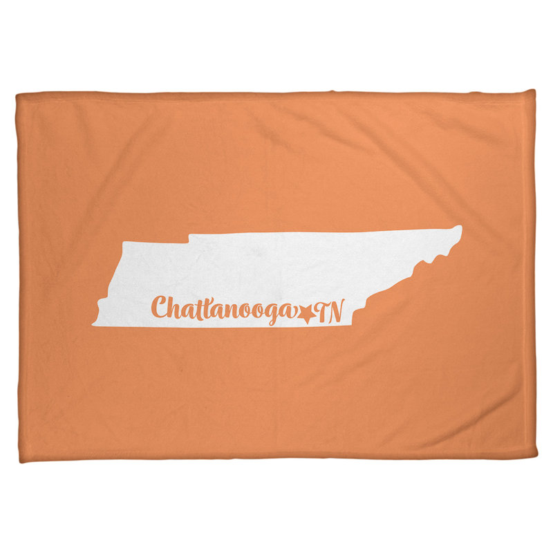 Jeté chattanooga tennessee polaire, l 62,5 po x L 82,5 po, Orange
