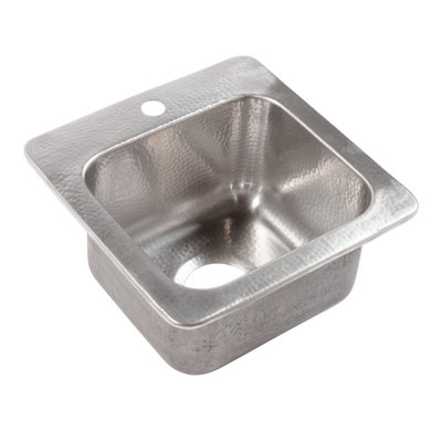 Angelico Brushed Stainless Steel 15"" Single Bowl Drop-In Kitchen Sink with 1 Hole -  Sinkology, SP702-15HSB