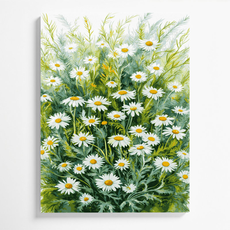 "Watercolor Botanical 73", art mural sur toile beige, H 20 po x l 30 po