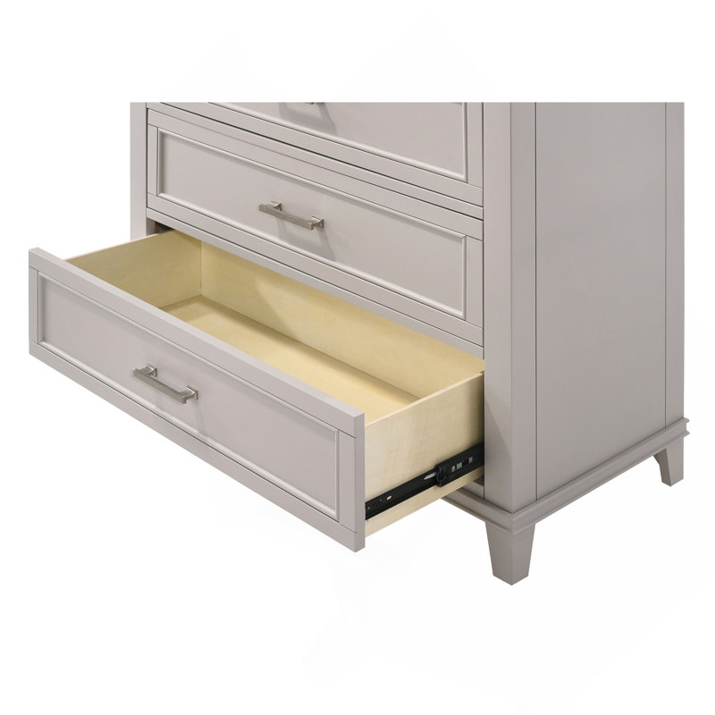 Commode 5 tiroirs Grey, Gris
