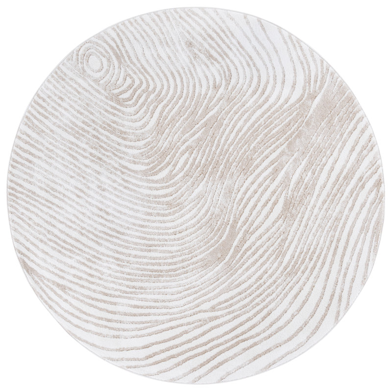 Eyde Opal Performance Abstract Rug, Round 6'7"