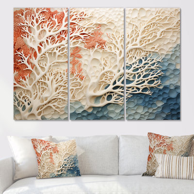 Forcier - ensemble d'impression d'art mural corail sous l'eau