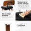 Tabouret de comptoir 27 po en similicuir noir 