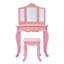  Teamson Kids Vanity Table and Chair Set with Mirror, Girls Wooden Dressing Table with Storage Drawer-35306717