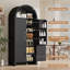 Garde-manger arqué 71 po, garde-manger cannelé arqué haut avec portes et tablettes réglables-1542491226