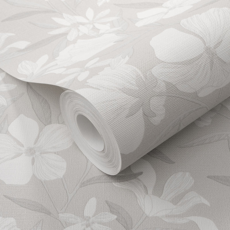 Papier peint floral, Grey