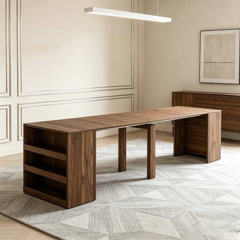 Table de salle à manger extensible pliable, Bois