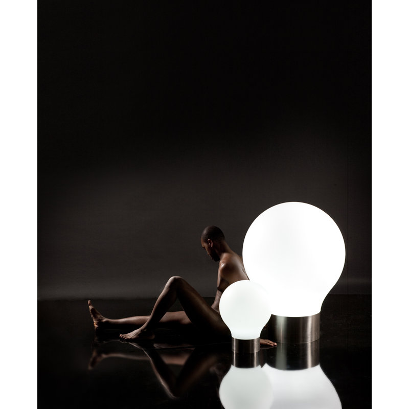 Jut The Second Matte Ice White Plug-In LED Outdoor Floor Lamp, No, Plug-In, 39.25" H x 29.5" W x 29.5" D