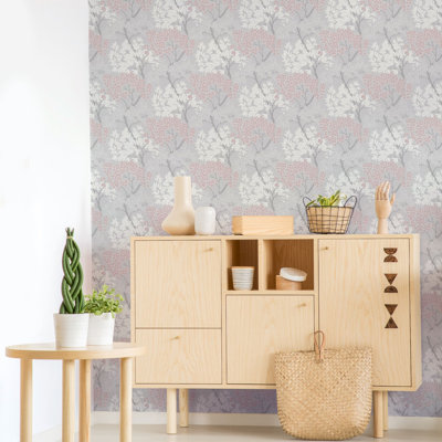 Fresco Lykke Tree Floral Wallpaper