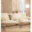 Canapé japonais en tissu beige-105507061-105507063