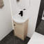 Petit meuble-lavabo autoportant de 18 pouces avec lavabo