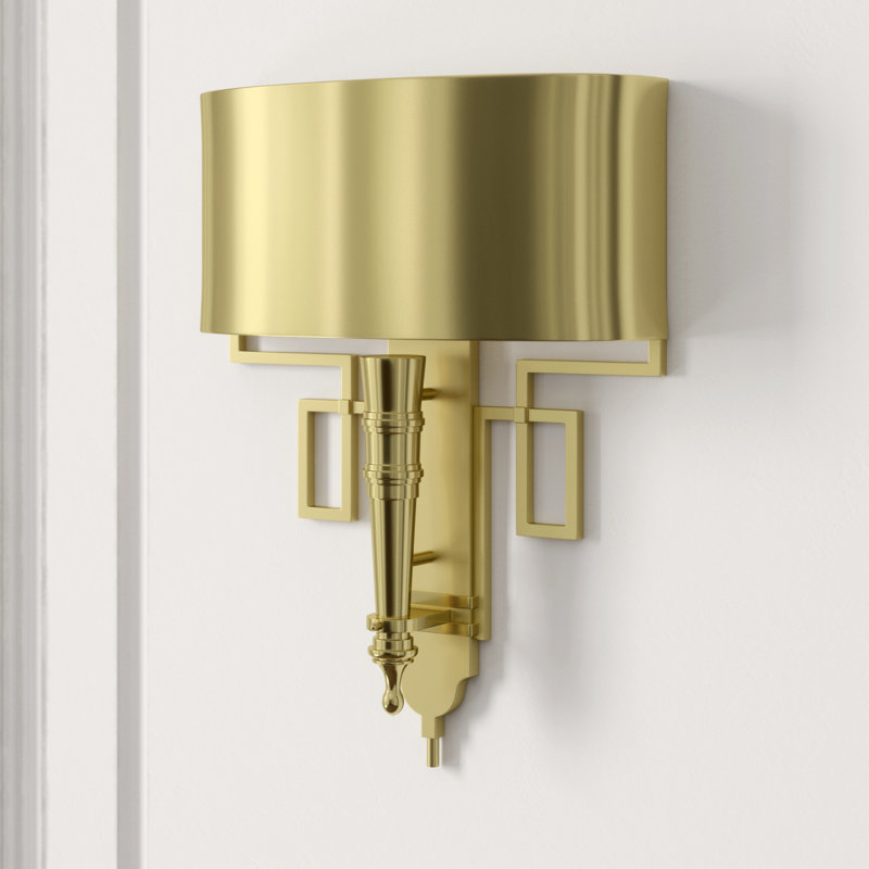 Torch Sconce 1-Light Wallchiere, Antique Brass, Hardwired