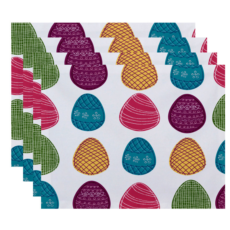 Funky Junky Polyester Food & Drink Rectangle Placemat, White