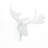 LED Deer Head Outdoor Christmas Wall Decoration  with Lights and Timer