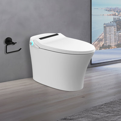 Blossom Smart Bidet Toilet – Heated Seat, Uv Sterilization, Warm Air Dryer, Auto Flush & Deodorizer, Remote & Foot Sensor Control, Nano-coated For Easy Cleaning