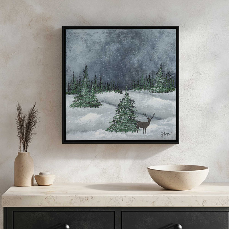 "Forager 3" par Julie Norkus, reproduction d'art, L 12 po x H 12 po, Doré, Toile avec cadre