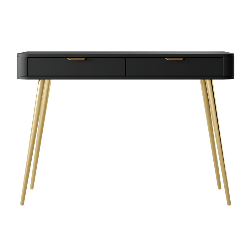 Asyana Dressing Table, Black/Gold