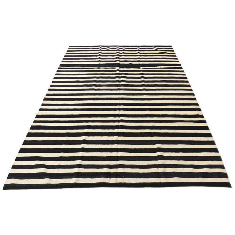 Tapis noir et blanc Ivey