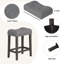 Ensemble 4 pièces de table de bar et chaises - avec prise de courant, comprend une table de bar et 3 tabourets de bar rembourrés-1163088303-1163088299