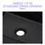 Lavabo de salle de bain rectangulaire en céramique noire 16 po x 12 po