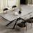 Modern 70.86“ To 102.36” Extendable Rectangular Sintered Stone Dining Table With Cross Metal Legs - Seats 8-10-212334065