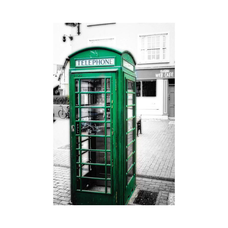 Cabine téléphonique irlandaise, Kinsale, County Cork, République d'Irlande par George Oze - impression sur toile tendue