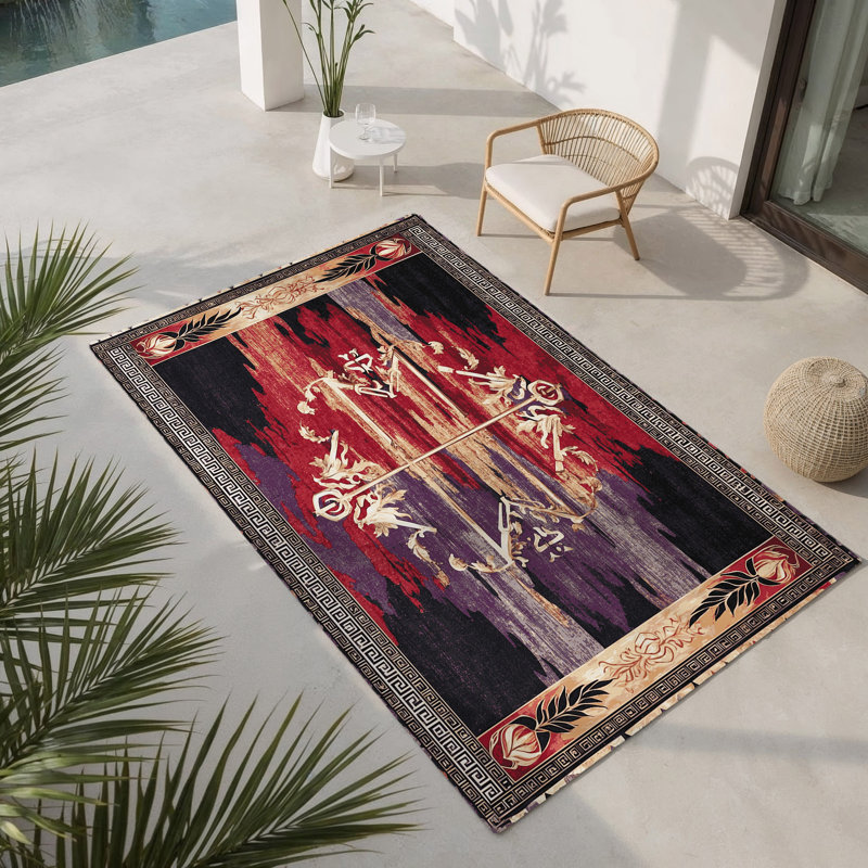 Tapis intérieur et extérieur Pythahorean Lines, Rectangle 1 pi 6 po x 2 pi 6 po