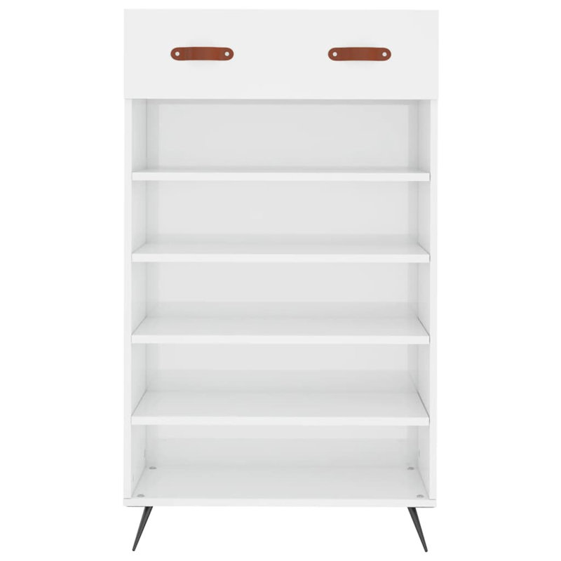 10 Pair Shoe Storage Cabinet, High Gloss White