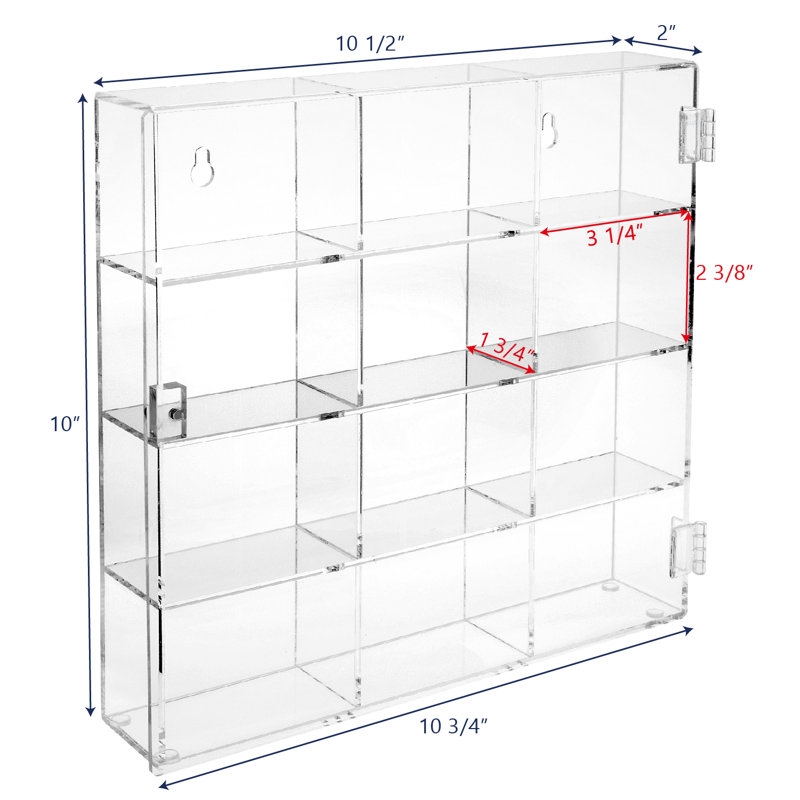 10'' H x 10.5'' W Plastic Display Cases