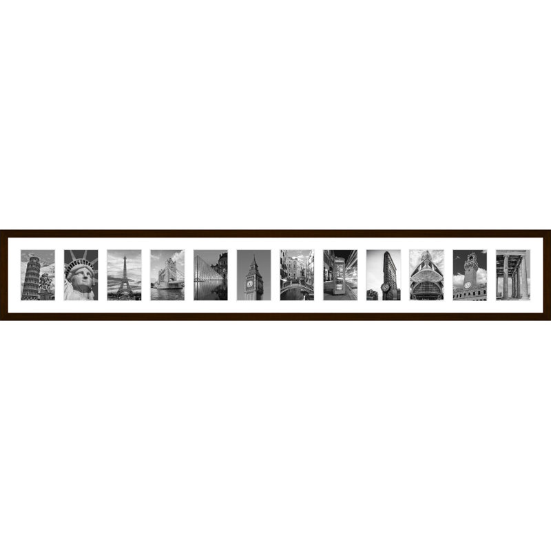 Larsyn Wood Picture Frame with Mat, Dark Brown