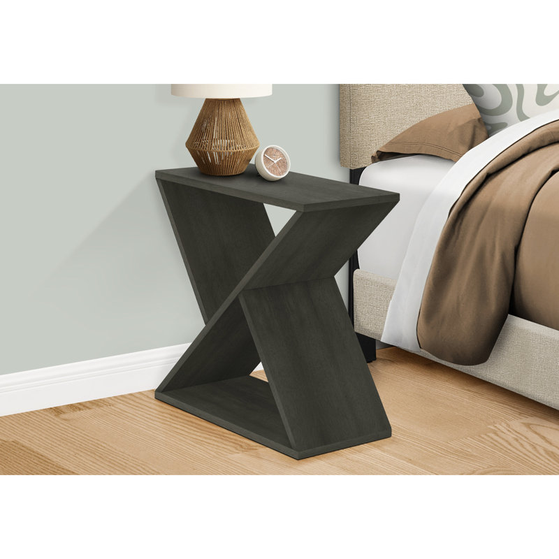 Table d'appoint contemporaine en placage foncé pour chambre et salon