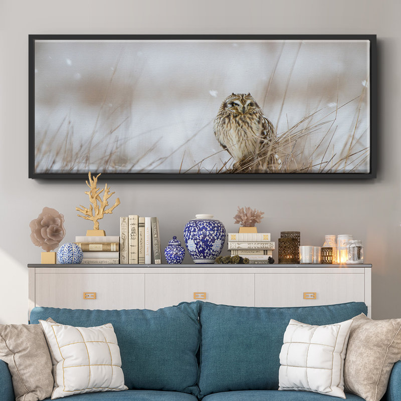 Prairie Winter- Framed Canvas, 20" H x 50" W
