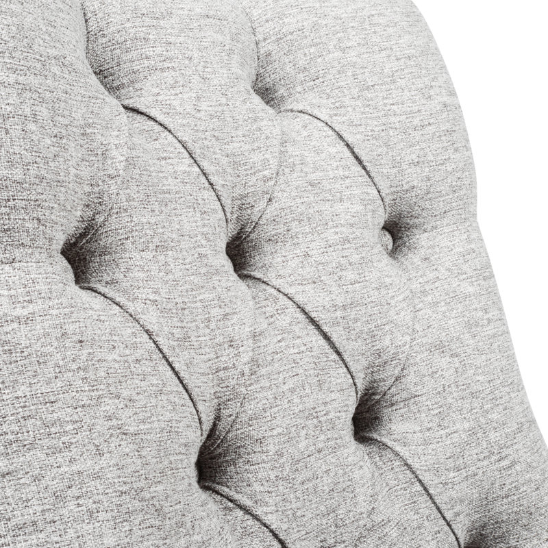 Chaise d'appoint capitonnée, Gris clair