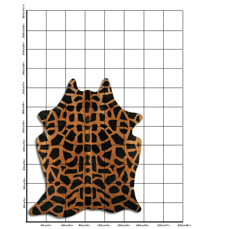 Giraffe Print Cowhide Rug